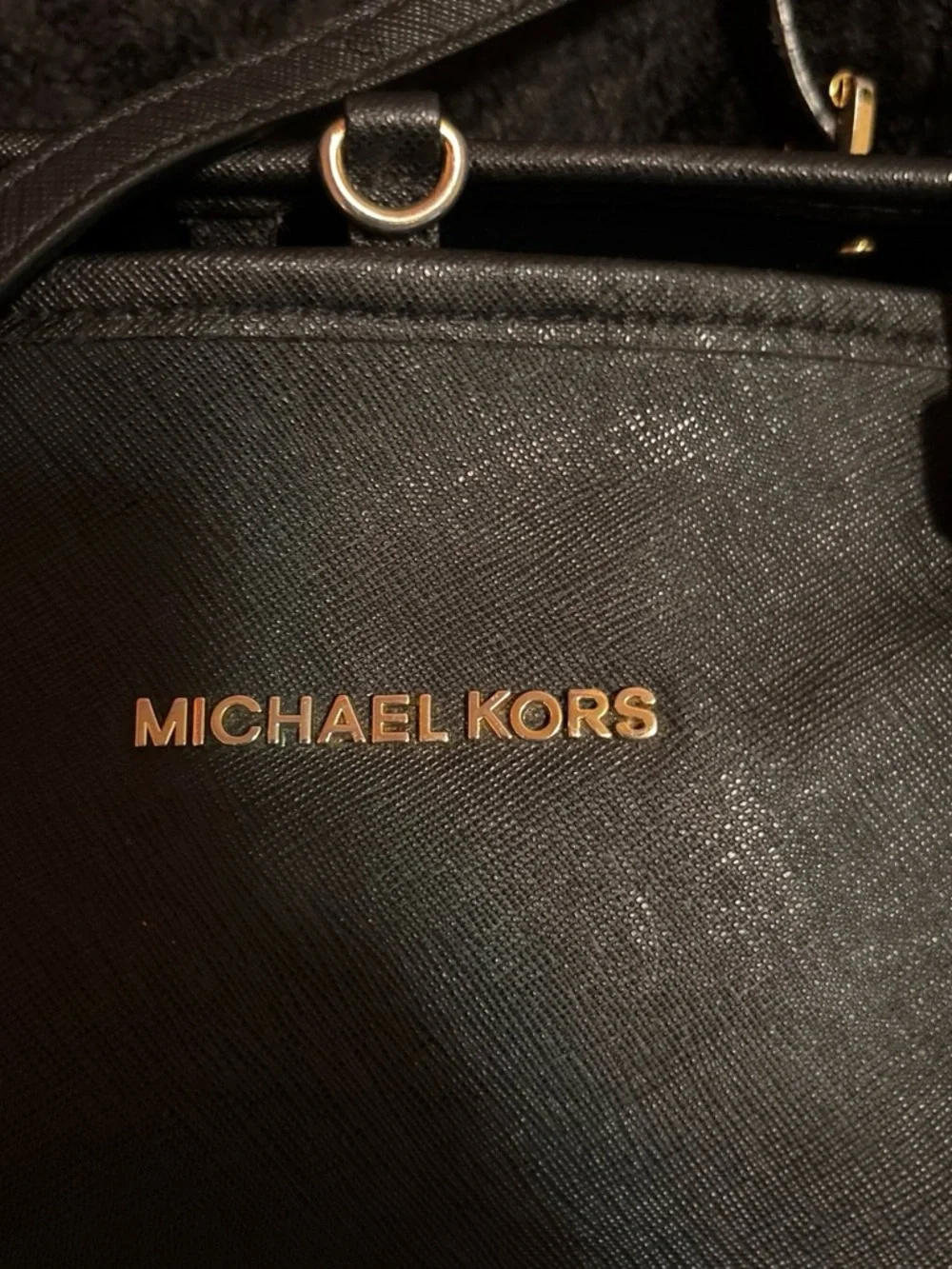Michael Kors Black Tote with Gold Hardware